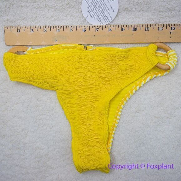 NEW‎ Cleonie X Free People ripple brief striped bikini bottom, one size - Picture 11 of 16